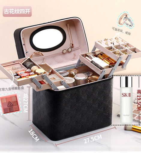 2022 new pattern Simplicity female Portable Oversized Advanced sense portable high-capacity Cosmetic Bag multi-function product Storage box